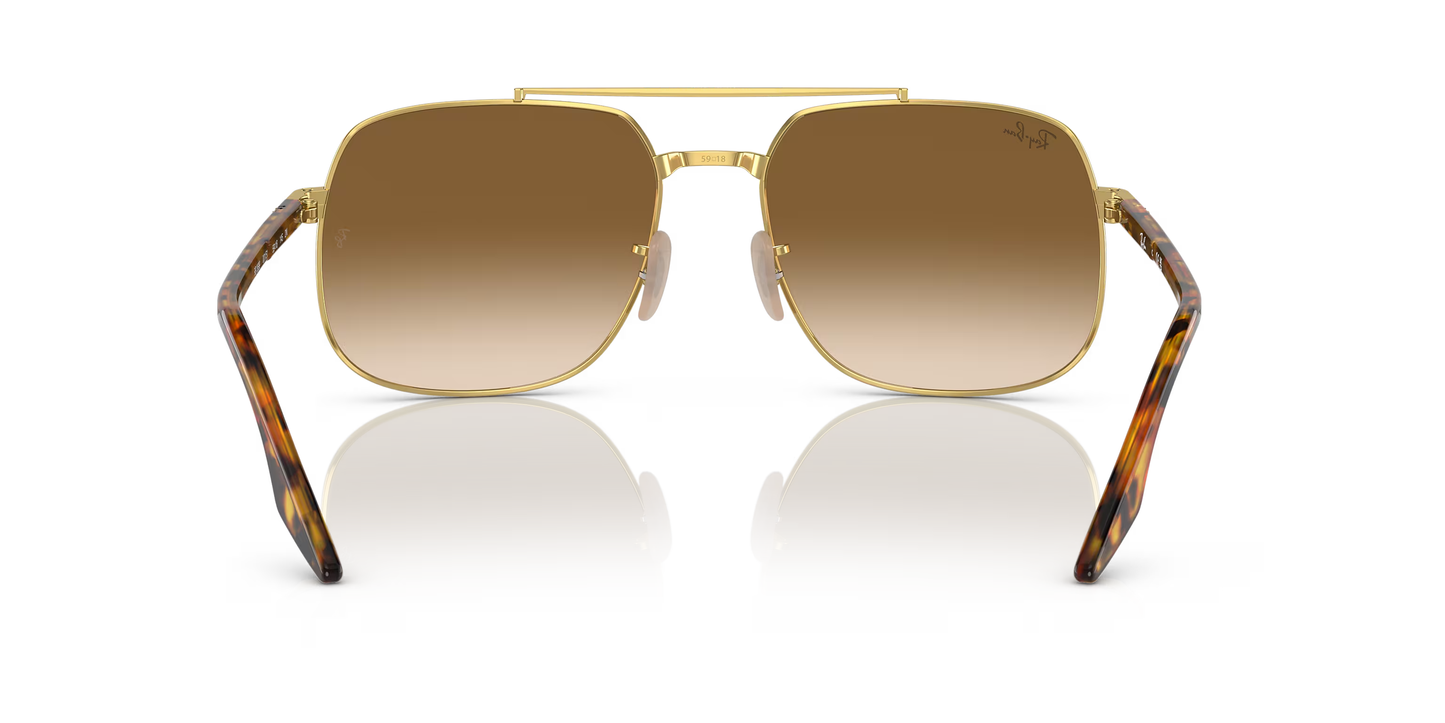 Ray-Ban Bain Bridge Sunglasses – Luxury Pilot Eyewear for Men & Women (GOLD)