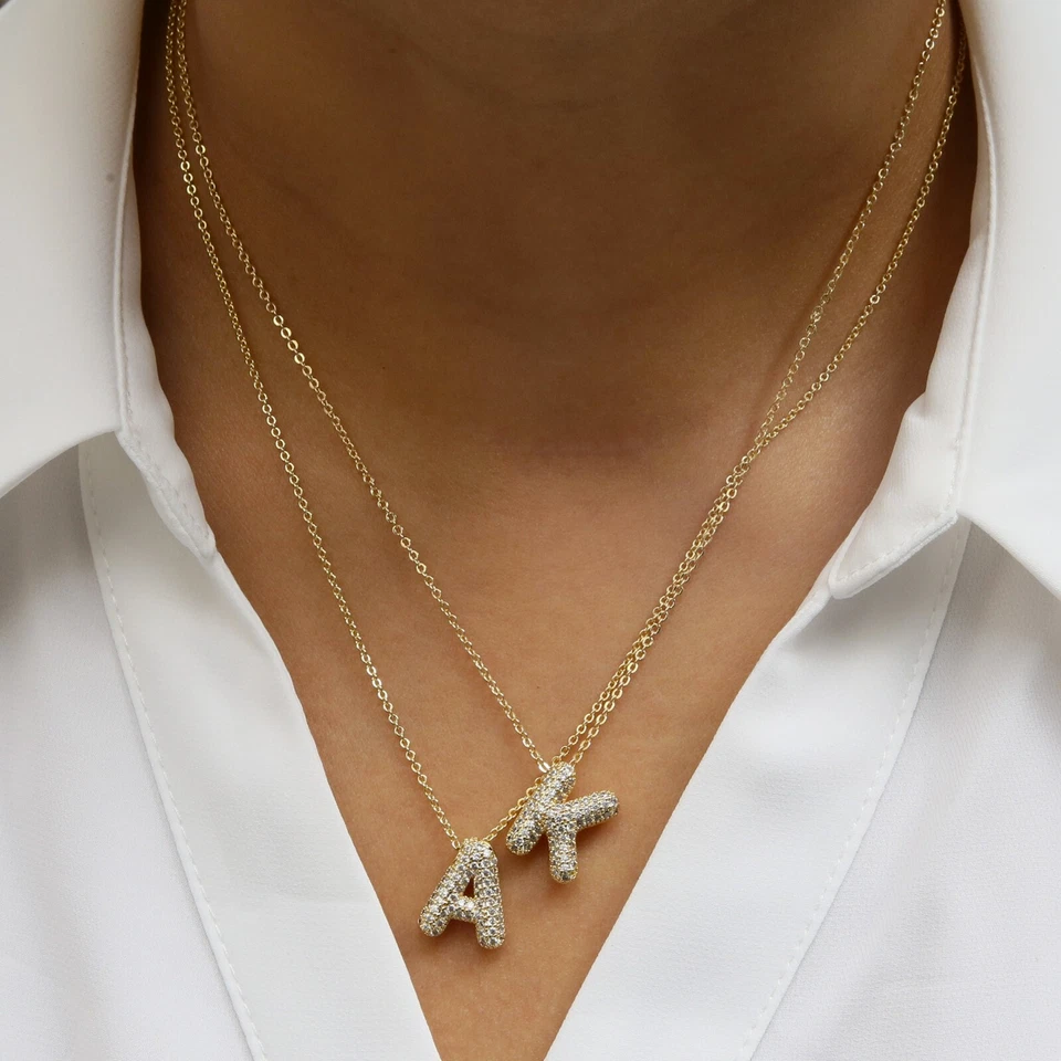 Personalized Silver Letter Pendant Necklace – Dainty Initial Jewelry for Women