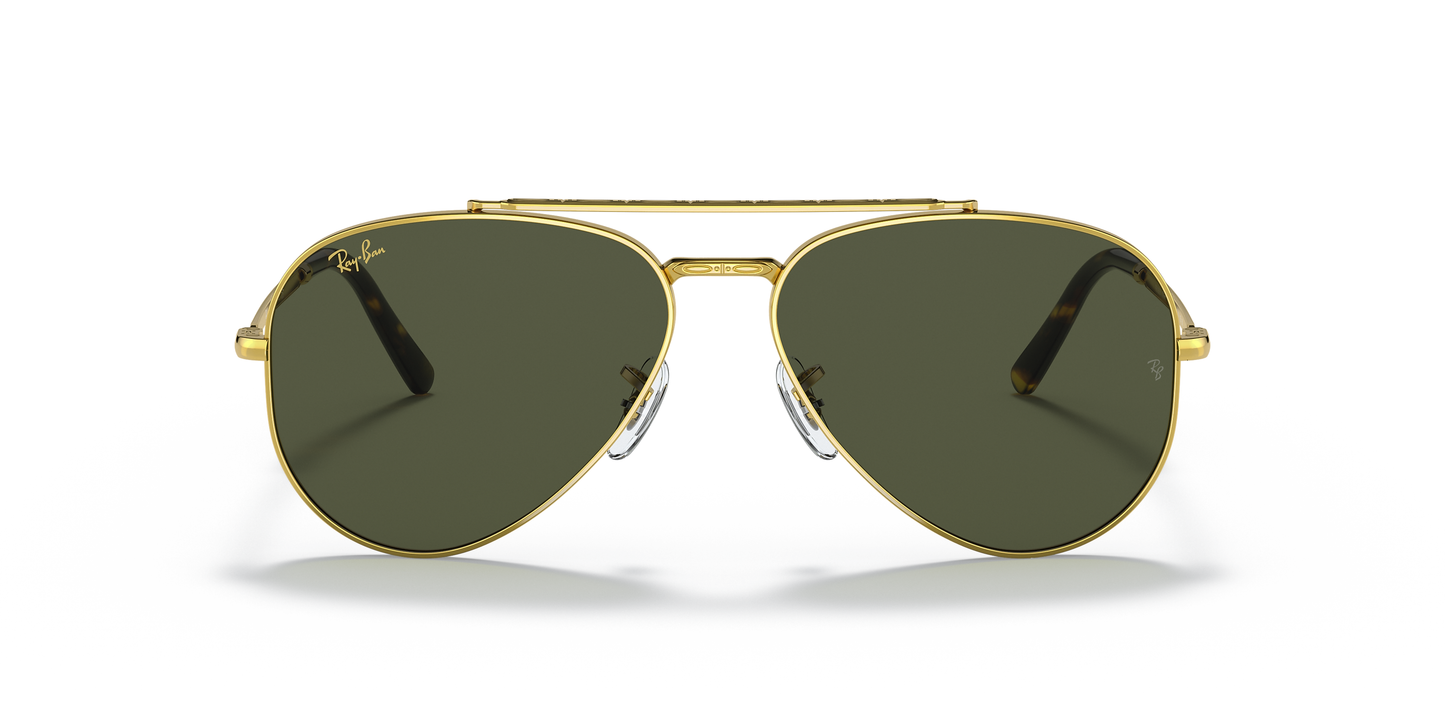 Ray-Ban New Aviator Sunglasses Gold Frame dark lenses