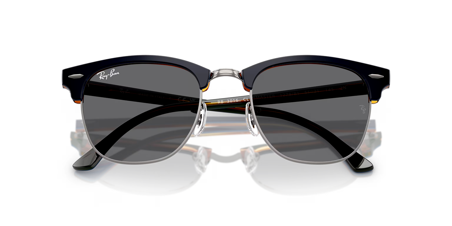 Ray-Ban Clubmaster Sunglasses – Iconic Retro Style with Modern Luxury (BLACK)