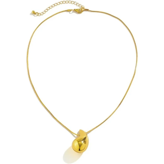 Gold Drop Pendant Necklace – Minimalist Teardrop Charm Jewelry for Women