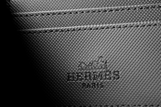Hermès Men's Black Saffiano Leather Bifold Wallet - Iconic H Logo - Luxury French Designer Wallet