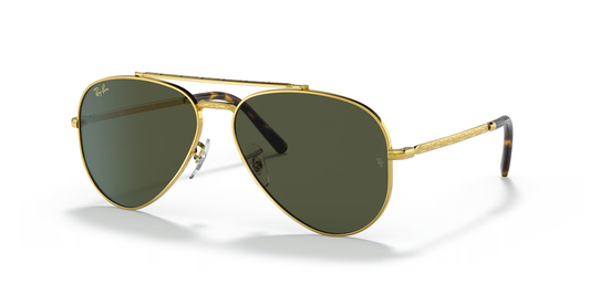 Ray-Ban New Aviator Sunglasses Gold Frame dark lenses